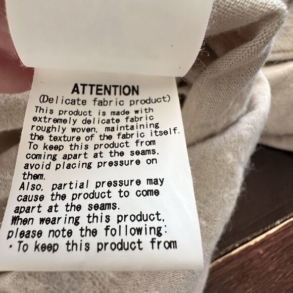 Pas de Calais M Wool Cotton Textured Long Sleeve Sweater Taupe  Made In Japan 36 - Picture 10 of 12